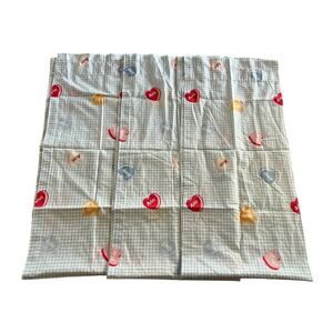 Vintage Hollander Raggedy Ann & Andy Curtains Lot of 3 Candy Hearts Nursery